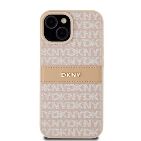 DKNY nakładka do iPhone 15 6,1" DKHCP15SPRTHSLP różowa HC PU repeat texture pattern w tonal stripe DKNY nakładka do iPhone 15 6,1" DKHCP15SPRTHSLP różowa HC PU repeat texture pattern w tonal stripe