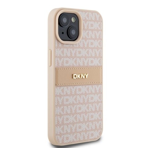 DKNY nakładka do iPhone 15 6,1" DKHCP15SPRTHSLP różowa HC PU repeat texture pattern w tonal stripe DKNY nakładka do iPhone 15 6,1" DKHCP15SPRTHSLP różowa HC PU repeat texture pattern w tonal stripe