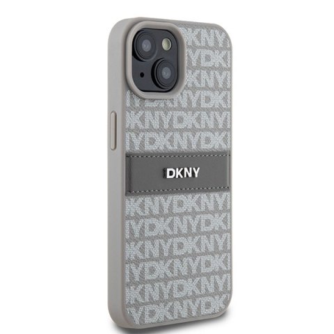 DKNY nakładka do iPhone 15 Plus 6,7" DKHCP15MPRTHSLE beżowa HC PU repeat texture pattern w tonal stripe DKNY nakładka do iPhone 15 Plus 6,7" DKHCP15MPRTHSLE beżowa HC PU repeat texture pattern w tonal stripe