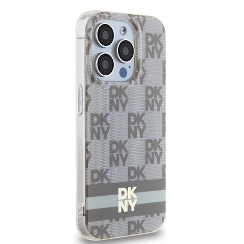 DKNY nakładka do iPhone 15 Pro 6,1" DKHMP15LHCPTSE beżowa HC Magsafe pc tpu checkered pattern w printed stripes DKNY nakładka do iPhone 15 Pro 6,1" DKHMP15LHCPTSE beżowa HC Magsafe pc tpu checkered pattern w printed stripes