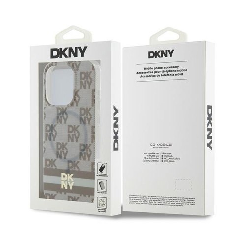 DKNY nakładka do iPhone 15 Pro 6,1" DKHMP15LHCPTSE beżowa HC Magsafe pc tpu checkered pattern w printed stripes DKNY nakładka do iPhone 15 Pro 6,1" DKHMP15LHCPTSE beżowa HC Magsafe pc tpu checkered pattern w printed stripes
