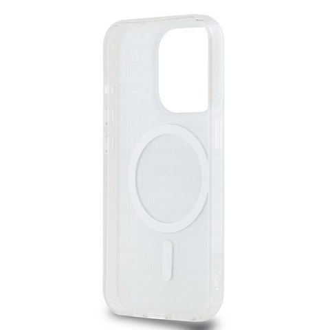 DKNY nakładka do iPhone 15 Pro 6,1" DKHMP15LHRHSEE beżowa HC Magsafe pc tpu repeat texture pattern w stripe