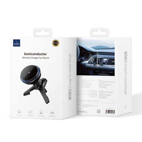 WIWU 15W magnetyczny uchwyt samochodowy na telefon z ładowaniem indukcyjnym CH-317 WIWU 15W magnetyczny uchwyt samochodowy na telefon z ładowaniem indukcyjnym CH-317