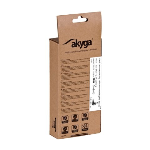 Akyga Zasilacz do notebooka AK-ND-71 20V / 4.5A 90W 5.5 x 2.5 mm LENOVO 1.2m Akyga Zasilacz do notebooka AK-ND-71 20V / 4.5A 90W 5.5 x 2.5 mm LENOVO 1.2m