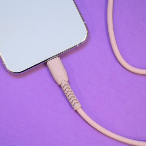 Maxlife kabel MXUC-04 USB - USB-C 1,0 m 3A różowy Maxlife kabel MXUC-04 USB - USB-C 1,0 m 3A różowy