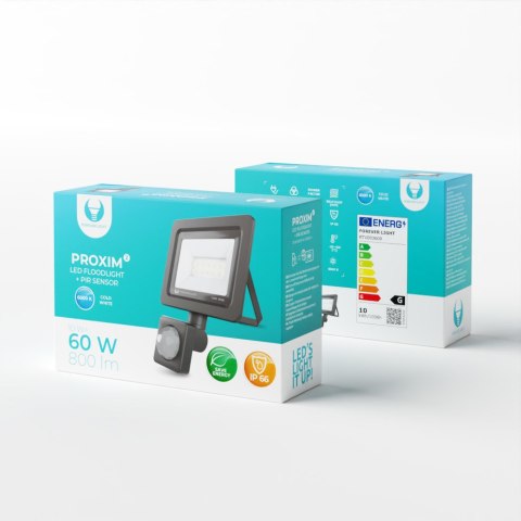 Naświetlacz LED PROXIM II 10W |6000K| PIR IP66 Forever Light Naświetlacz LED PROXIM II 10W |6000K| PIR IP66 Forever Light