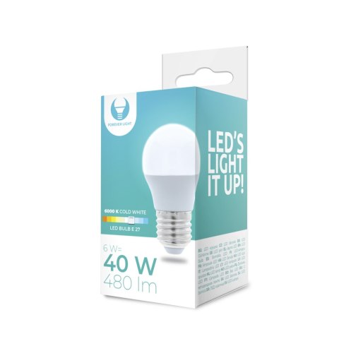 Żarówka LED E27 G45 6W 230V 6000K 480lm Forever Light Żarówka LED E27 G45 6W 230V 6000K 480lm Forever Light