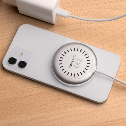 Forever ładowarka bezprzewodowa magnetyczna MAWC-300 Qi2 15W srebrna Forever ładowarka bezprzewodowa magnetyczna MAWC-300 Qi2 15W srebrna