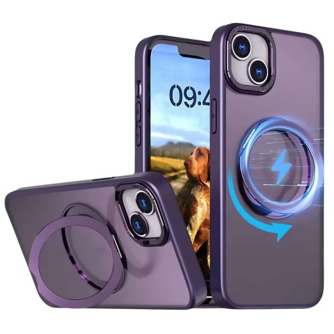 Nakładka Mag Ring Rotating do iPhone 16 Plus 6,7" fioletowa