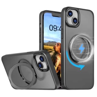 Nakładka Mag Ring Rotating do iPhone 16 Pro Max 6,9" czarna