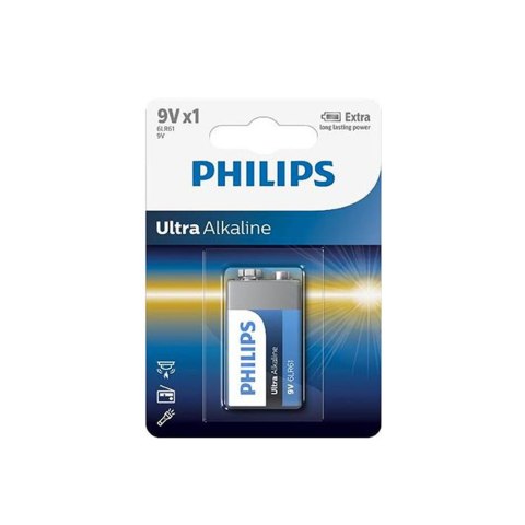 Bateria PHILIPS 6LR61 9V Ultra Alkaline Bateria PHILIPS 6LR61 9V Ultra Alkaline