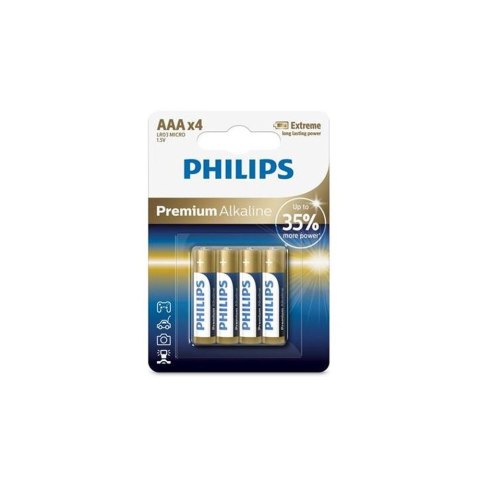 Bateria PHILIPS AAA LR03 Blister 4szt Premium Alkaline Bateria PHILIPS AAA LR03 Blister 4szt Premium Alkaline