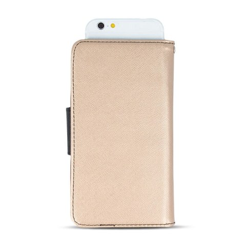 Etui Smart Fancy do iPhone 16 6,1" złoto-czarne