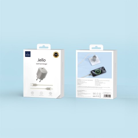 WIWU ładowarka Jello 20W GaN Charger Sets Wi-U016 C-L, EU Plug WIWU ładowarka Jello 20W GaN Charger Sets Wi-U016 C-L, EU Plug