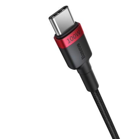 Baseus kabel Cafule Charging Cable USB-C to USB-C 100W 1m 2pcs Red czarny+Grey czarny Baseus kabel Cafule Charging Cable USB-C to USB-C 100W 1m 2pcs Red czarny+Grey czarny