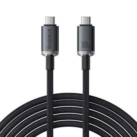 Baseus kabel Crystal Shine USB3.2 Full-Featured Fast-Charging Data Cable USB-C to USB-C 100W 1.5m 20Gb Cluster czarny
