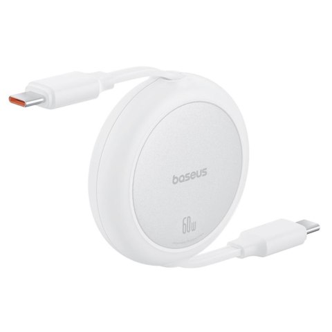 Baseus kabel Free2Pull Mini Charging Cable USB-C to USB-C 60W 1m biały Baseus kabel Free2Pull Mini Charging Cable USB-C to USB-C 60W 1m biały
