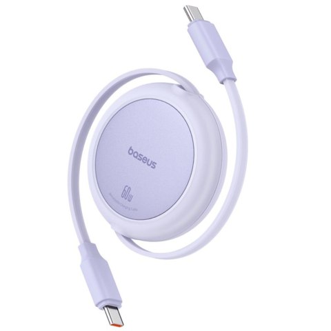 Baseus kabel Free2Pull Mini Charging Cable USB-C to USB-C 60W 1m fioletowy Baseus kabel Free2Pull Mini Charging Cable USB-C to USB-C 60W 1m fioletowy