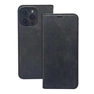 Etui Smart Suede do iPhone 16 Plus 6,7" czarne