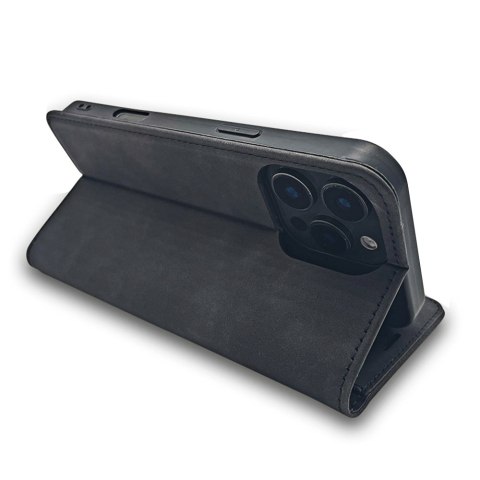 Etui Smart Suede do iPhone 16 Plus 6,7" czarne Etui Smart Suede do iPhone 16 Plus 6,7" czarne