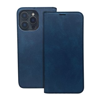 Etui Smart Suede do iPhone 16 6,1" granatowe