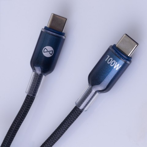 Forever kabel Ombre USB-C - USB-C 1,0 m 100W czarny