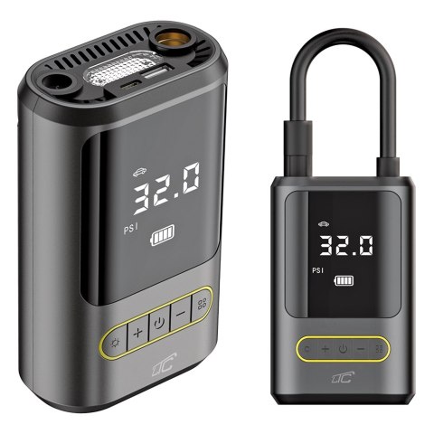 Elektryczna pompka rowerowa/samochodowa kompresor LCD 2x2000mAh USB-C LTC Elektryczna pompka rowerowa/samochodowa kompresor LCD 2x2000mAh USB-C LTC