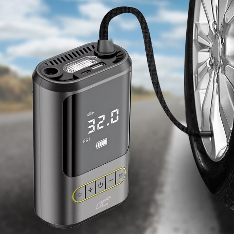 Elektryczna pompka rowerowa/samochodowa kompresor LCD 2x2000mAh USB-C LTC Elektryczna pompka rowerowa/samochodowa kompresor LCD 2x2000mAh USB-C LTC