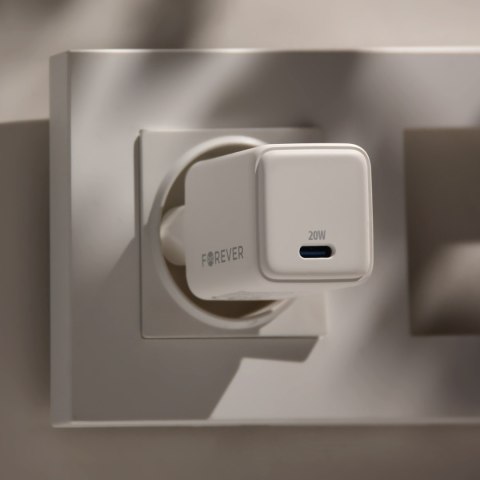 Forever ładowarka sieciowa GaN PD QC TC-08-20C 1x USB-C 20W biała