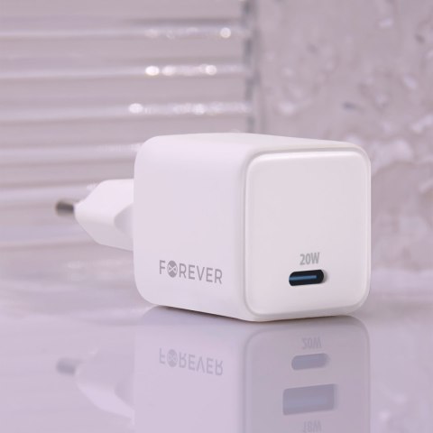 Forever ładowarka sieciowa GaN PD QC TC-08-20C 1x USB-C 20W biała