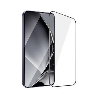 Szkło hartowane z metalową ramką do Samsung Galaxy S24 czarna ramka