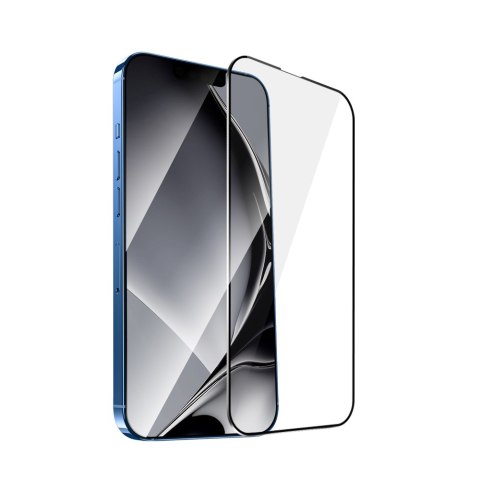 Szkło hartowane z metalową ramką do iPhone 13 Pro Max 6,7'' / 14 6,7" Plus czarna ramka Szkło hartowane z metalową ramką do iPhone 13 Pro Max 6,7'' / 14 6,7" Plus czarna ramka